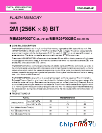 Datasheet  MBM29F002BC