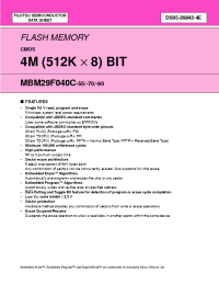 Datasheet  MBM29F040C