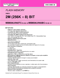 Datasheet  MBM29LV002BC