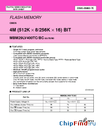 Datasheet  MBM29LV400