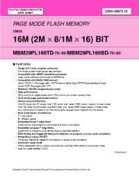 Datasheet  MBM29PL160TD