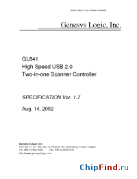 Datasheet  GL841