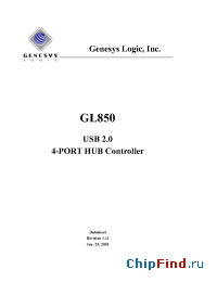 Datasheet  GL850