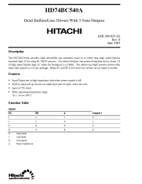 Datasheet  HD74BC540A