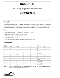 Datasheet  HD74HC112