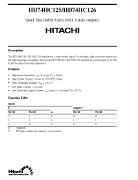 Datasheet  HD74HC125