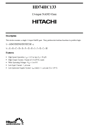 Datasheet  HD74HC133