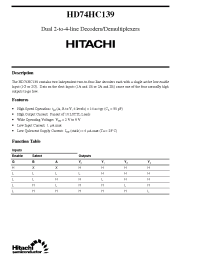 Datasheet  HD74HC139