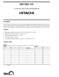 Datasheet  HD74HC151
