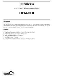 Datasheet  HD74HC154