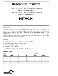 Datasheet  HD74HC157