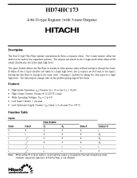Datasheet  HD74HC173