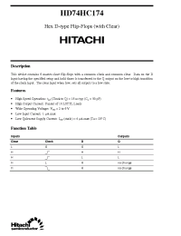 Datasheet  HD74HC174