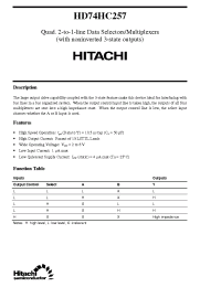 Datasheet  HD74HC257