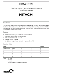 Datasheet  HD74HC258