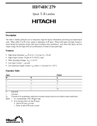 Datasheet  HD74HC279