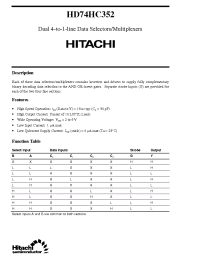 Datasheet  HD74HC352