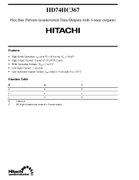 Datasheet  HD74HC367
