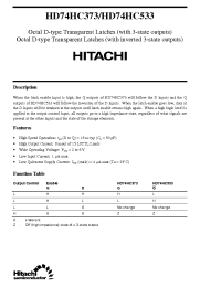 Datasheet  HD74HC373