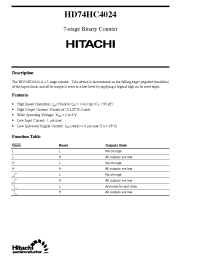 Datasheet  HD74HC4024