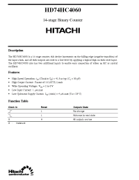 Datasheet  HD74HC4060