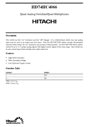 Datasheet  HD74HC4066