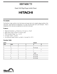 Datasheet  HD74HC73