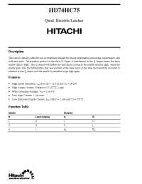 Datasheet  HD74HC75