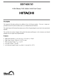 Datasheet  HD74HC83