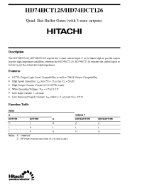Datasheet  HD74HCT125