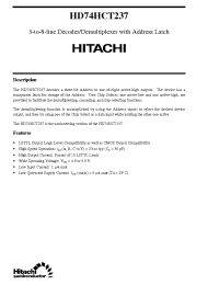 Datasheet  HD74HCT237