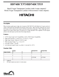 Datasheet  HD74HCT373