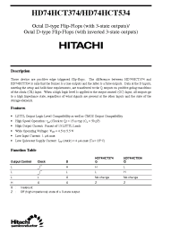 Datasheet  HD74HCT374