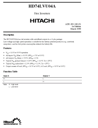 Datasheet  HD74LVU04A