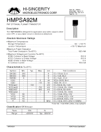 Datasheet  HMPSA92M