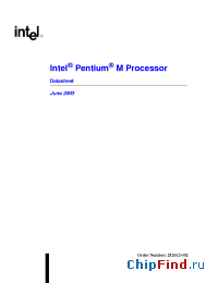 Datasheet  PentiumM