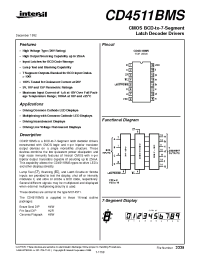 Datasheet  CD4511BMS