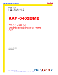 Datasheet  KAF-0402ME
