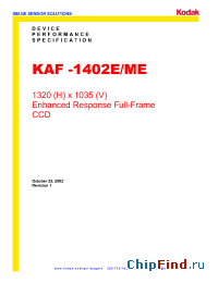 Datasheet  KAF-1402ME