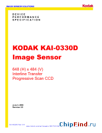 Datasheet  KAI-0330D