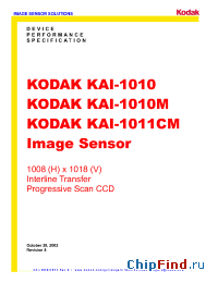 Datasheet  KAI-1011CM
