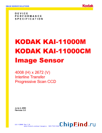 Datasheet  KAI-11000CM