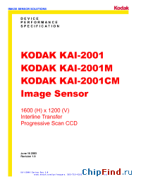 Datasheet  KAI-2001