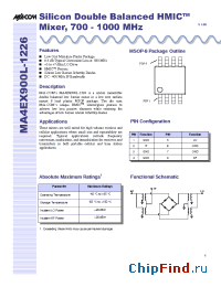 Datasheet  MA4EX900L-1226