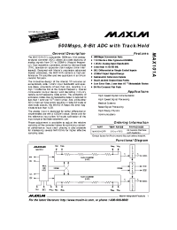 Datasheet  MAX101A