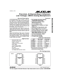 Datasheet  MAX399C/D