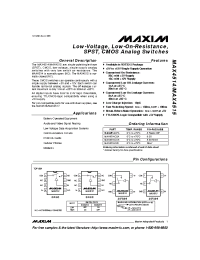 Datasheet  MAX4515