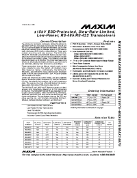 Datasheet  MAX481E