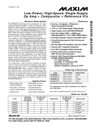 Datasheet  MAX9001