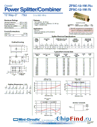 Datasheet  ZFSC-12-1W-75